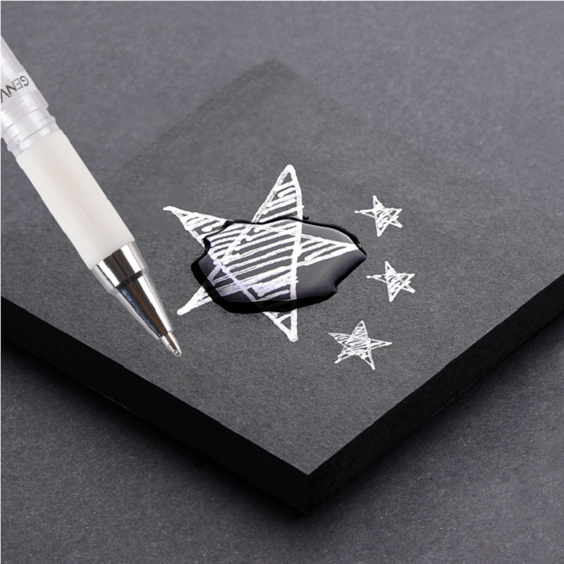 3 komada velika bijela gel olovka 1 mm vodootporna zlatna i srebrna flomaster olovka za crtanje skica umjetnički markeri strip dizajn olovka