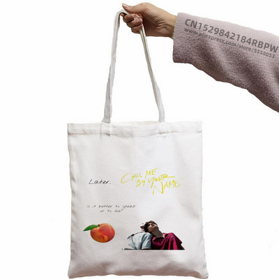 Call Me By Your Name Timothee Chalamet Korea Ulzzang Shopper Bag Print Canvas Tote Bag Ručne torbe Ženska torba Harajuku Torbe na rame