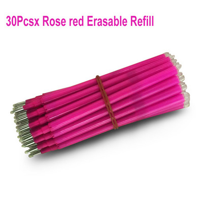 DELVTCH Set de 8 bucăți 0,7 mm 0,5 mm tijă de reumplere pentru stilou gel șters, cu 8 culori, mâner cu vârf de glonț, birou, școală, scris, papetărie 11 cm