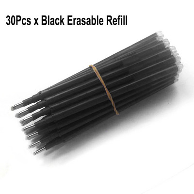 DELVTCH Set de 8 bucăți 0,7 mm 0,5 mm tijă de reumplere pentru stilou gel șters, cu 8 culori, mâner cu vârf de glonț, birou, școală, scris, papetărie 11 cm