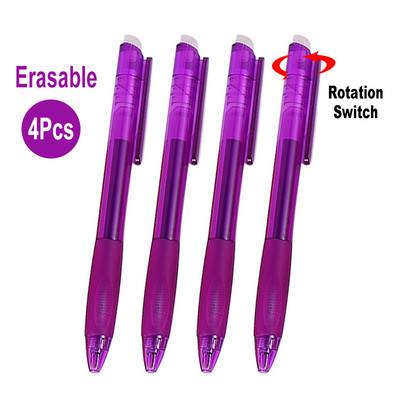 DELVTCH Set de 8 bucăți 0,7 mm 0,5 mm tijă de reumplere pentru stilou gel șters, cu 8 culori, mâner cu vârf de glonț, birou, școală, scris, papetărie 11 cm