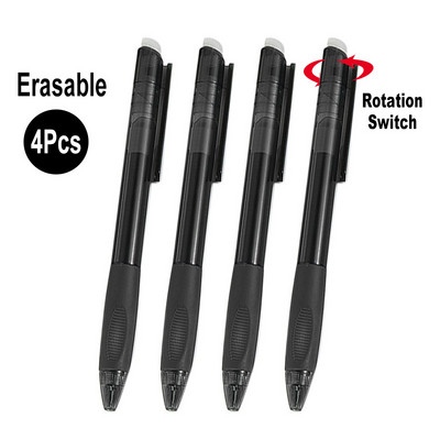 DELVTCH Set de 8 bucăți 0,7 mm 0,5 mm tijă de reumplere pentru stilou gel șters, cu 8 culori, mâner cu vârf de glonț, birou, școală, scris, papetărie 11 cm