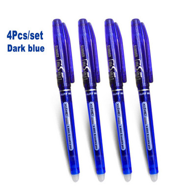 DELVTCH Set de 8 bucăți 0,7 mm 0,5 mm tijă de reumplere pentru stilou gel șters, cu 8 culori, mâner cu vârf de glonț, birou, școală, scris, papetărie 11 cm