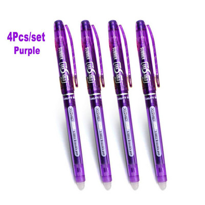 DELVTCH Set de 8 bucăți 0,7 mm 0,5 mm tijă de reumplere pentru stilou gel șters, cu 8 culori, mâner cu vârf de glonț, birou, școală, scris, papetărie 11 cm