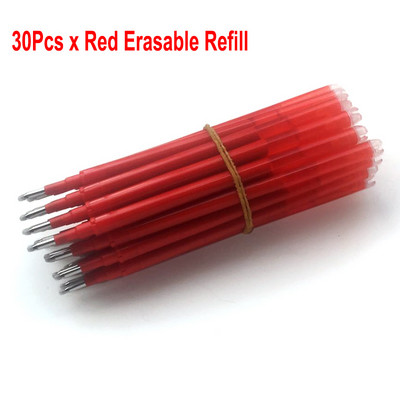 DELVTCH Set de 8 bucăți 0,7 mm 0,5 mm tijă de reumplere pentru stilou gel șters, cu 8 culori, mâner cu vârf de glonț, birou, școală, scris, papetărie 11 cm