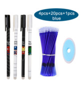 25Pcs/Lot Set olovki za mačke koje se mogu izbrisati, slatke olovke s jednorogom, periva gel olovka, 0,5 mm štapići za ponovno punjenje, uredska škola, kawaii pisaći pribor, poklon