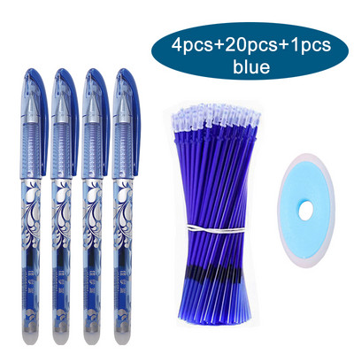 25Pcs/Lot Set olovki za mačke koje se mogu izbrisati, slatke olovke s jednorogom, periva gel olovka, 0,5 mm štapići za ponovno punjenje, uredska škola, kawaii pisaći pribor, poklon