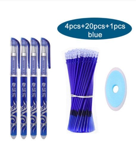 25Pcs/Lot Set olovki za mačke koje se mogu izbrisati, slatke olovke s jednorogom, periva gel olovka, 0,5 mm štapići za ponovno punjenje, uredska škola, kawaii pisaći pribor, poklon