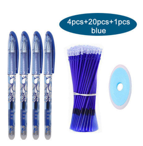 25Pcs/Lot Set olovki za mačke koje se mogu izbrisati, slatke olovke s jednorogom, periva gel olovka, 0,5 mm štapići za ponovno punjenje, uredska škola, kawaii pisaći pribor, poklon