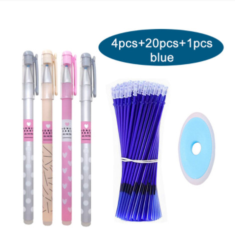 25Pcs/Lot Set olovki za mačke koje se mogu izbrisati, slatke olovke s jednorogom, periva gel olovka, 0,5 mm štapići za ponovno punjenje, uredska škola, kawaii pisaći pribor, poklon