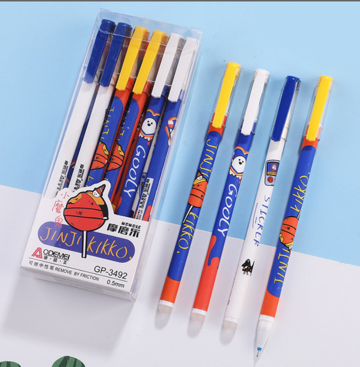 25Pcs/Lot Set olovki za mačke koje se mogu izbrisati, slatke olovke s jednorogom, periva gel olovka, 0,5 mm štapići za ponovno punjenje, uredska škola, kawaii pisaći pribor, poklon