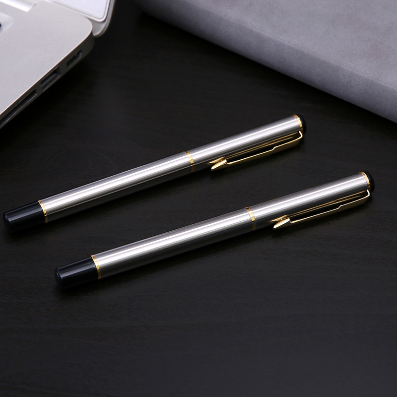 Visokokvalitetni nehrđajući čelik 801 GOLDEN school Rollerball Pen kemijska olovka s tintom Dopisnica Uredski školski pribor Pisanje