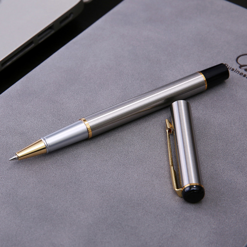 Visokokvalitetni nehrđajući čelik 801 GOLDEN school Rollerball Pen kemijska olovka s tintom Dopisnica Uredski školski pribor Pisanje