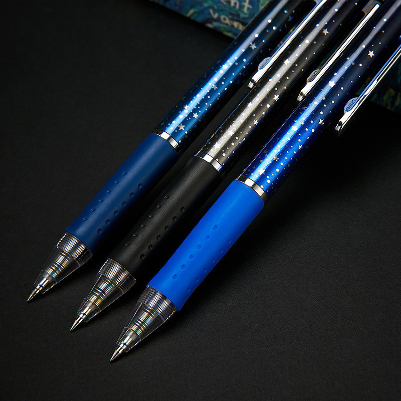 1+10 gab/partija Automātiski dzēšams gēla pildspalvu komplekts Creative 0,5mm melna/zila tinte, uzpilde studentu rakstīšanas kancelejas piederumi, skolas biroja piederumi