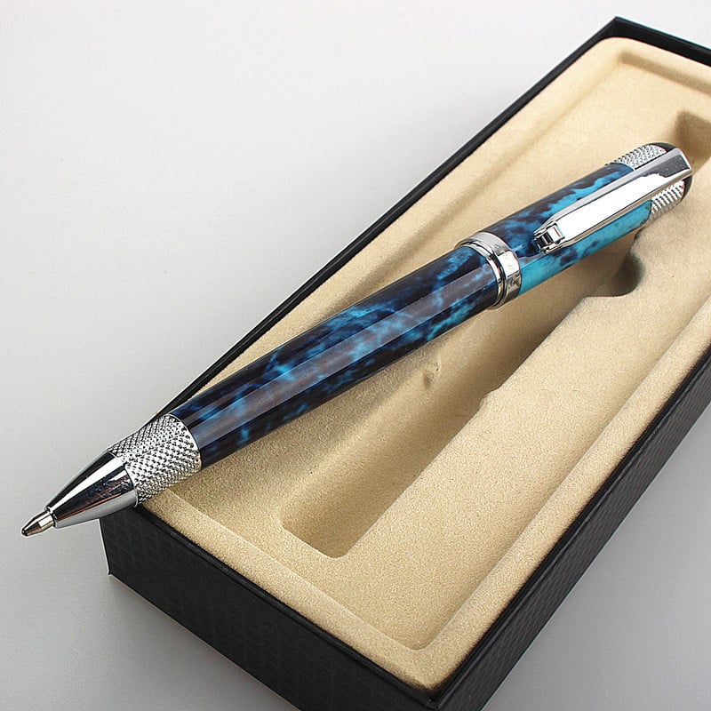 Luksuzne metalne kemijske olovke s potpisom za poslovno pisanje, uredski materijal, pribor, 0,7 mm, srednji vrh, poklon