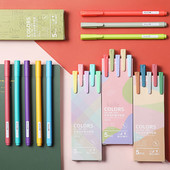 Haile 5/10kom/lot slatke Morandi gel olovke u boji Set Vintage Pen 0,5 mm Fina tinta, za ručne račune, Markeri za crtanje bilješki Pribor