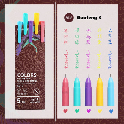 Haile 5/10kom/lot slatke Morandi gel olovke u boji Set Vintage Pen 0,5 mm Fina tinta, za ručne račune, Markeri za crtanje bilješki Pribor