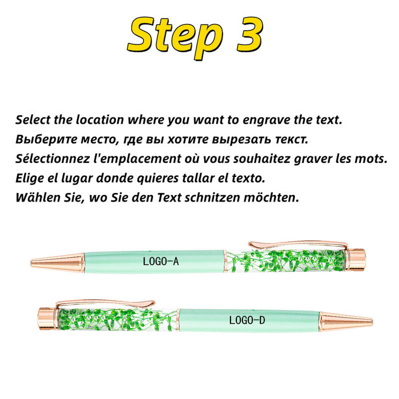 Radoša kaltētu ziedu pildspalva Metāla lodīšu pildspalva Privāta pielāgota logotipa iegravēts vārds Dzimšanas dienas dāvanu ballītes dāvanu zīmes pildspalva