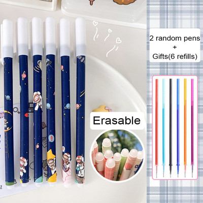 8Pcs/Set Kawaii brisive gel olovke u boji s plavim punjenjem, 0,5 mm pero, kemijska olovka za djevojčice koje pišu, korejski školski pribor, pribor