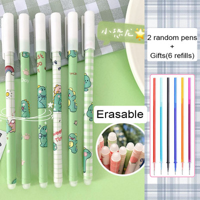 8Pcs/Set Kawaii brisive gel olovke u boji s plavim punjenjem, 0,5 mm pero, kemijska olovka za djevojčice koje pišu, korejski školski pribor, pribor