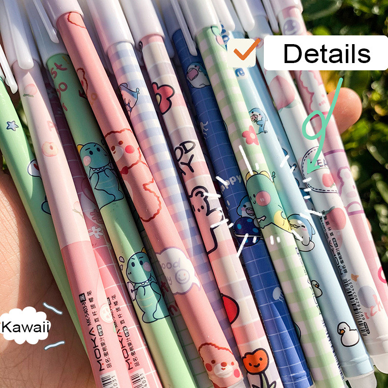 8Pcs/Set Kawaii brisive gel olovke u boji s plavim punjenjem, 0,5 mm pero, kemijska olovka za djevojčice koje pišu, korejski školski pribor, pribor