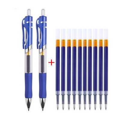 5+20Pcs/Lot Komplet gel olovaka na uvlačenje crne/crvene/plave tinte za pisanje 0,5 mm punjenja Uredski pribor Školski pribor Pribor