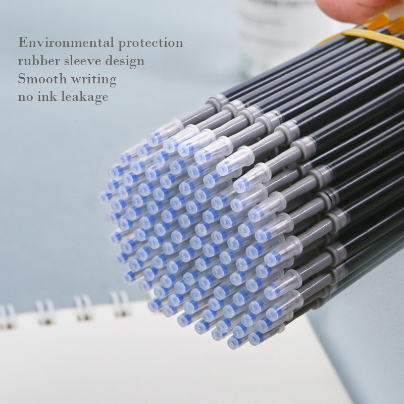 5+20Pcs/Lot Komplet gel olovaka na uvlačenje crne/crvene/plave tinte za pisanje 0,5 mm punjenja Uredski pribor Školski pribor Pribor