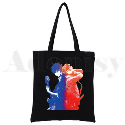 Yaoi Bl Given Anime Mafuyu Ženske ručne torbe Platnena platnena velika torba Crne ženske ekološke višekratne torbe za kupnju na rame Bolsas De Tela