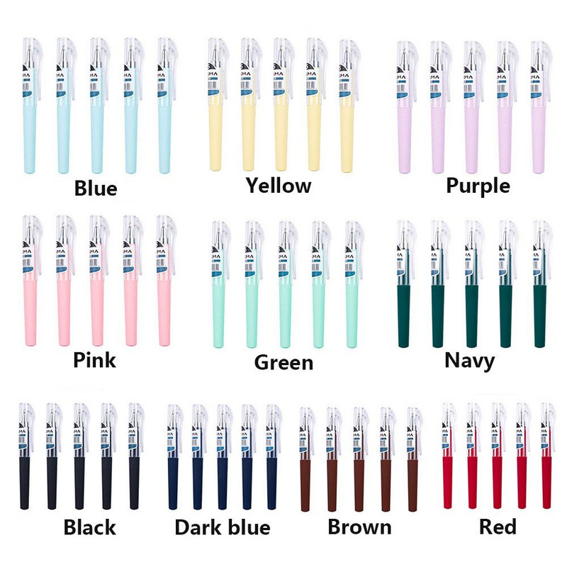 Stilo de buzunar pentru studenți, portabil, de mare capacitate, cu uscare rapidă, 5 bucăți, stilou ultra mini cu gel
