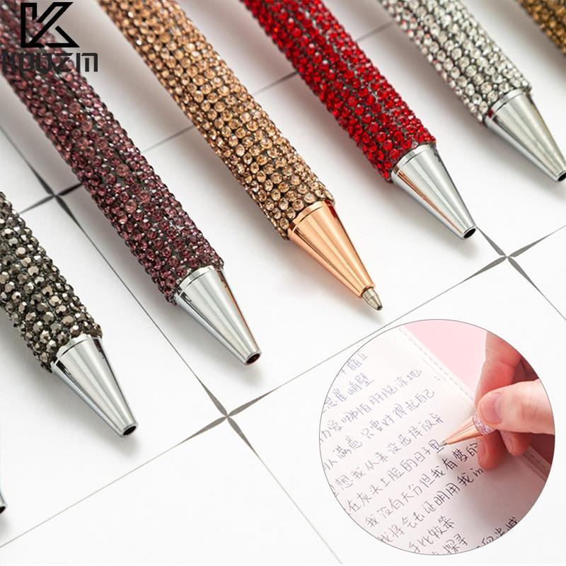 Kristalna olovka sa svjetlucavim šljokicama 0,5 mm crna kemijska olovka s punim uredskim priborom Gel olovka Studentski alati za pisanje Uredski materijal