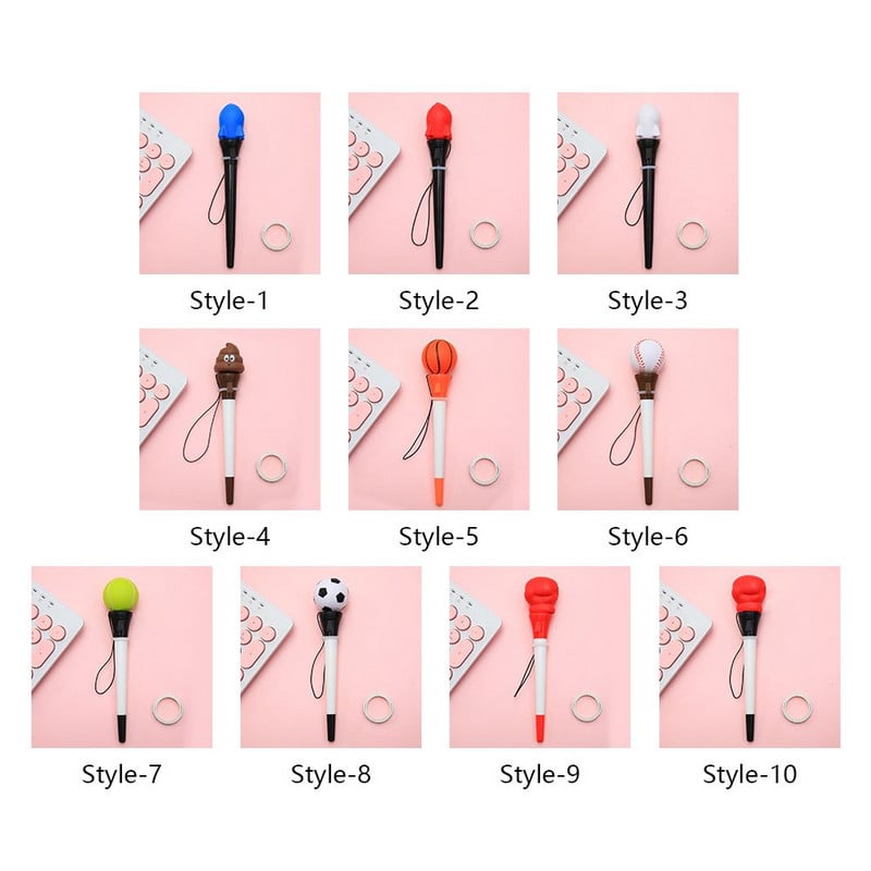 0,5 mm melna tinte Radoša jautra lodīšu pildspalva Atlēcošas pildspalvas Jautras raķešu dekompresijas pildspalvas bērniem Dāvanas Kancelejas piederumi Skolas biroja piederumi