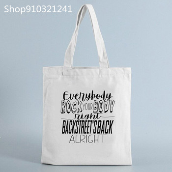 Γυναικείες τσάντες Shopper BSB τυπωμένες Backstreet Boys Graphic Shopping Bag Casual Τσάντες Γυναικείες τσάντες ώμου μόδας Γυναικείες τσάντες