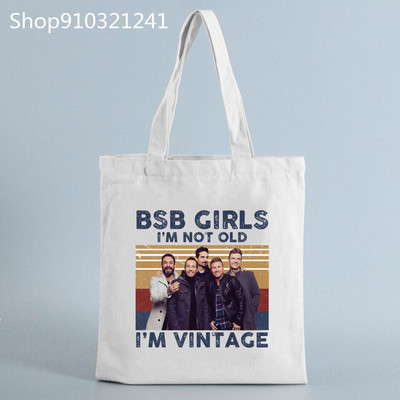 Dámske nákupné tašky BSB s potlačou Backstreet Boys, nákupná taška s grafikou, ležérne kabelky, dámske módne tašky cez rameno, dámske...