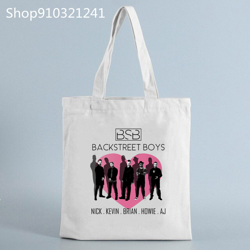 Dámske nákupné tašky BSB s potlačou Backstreet Boys, nákupná taška s grafikou, ležérne kabelky, dámske módne tašky cez rameno, dámske...