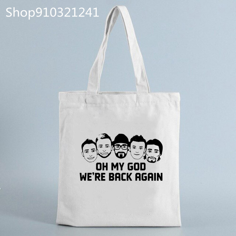 Dámske nákupné tašky BSB s potlačou Backstreet Boys, nákupná taška s grafikou, ležérne kabelky, dámske módne tašky cez rameno, dámske...