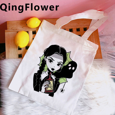Streda Addams nákupná taška kabelka recyklačná taška bolso bolsa taška reciclaje tkané bolsas reutilizables boodschappentas cabas