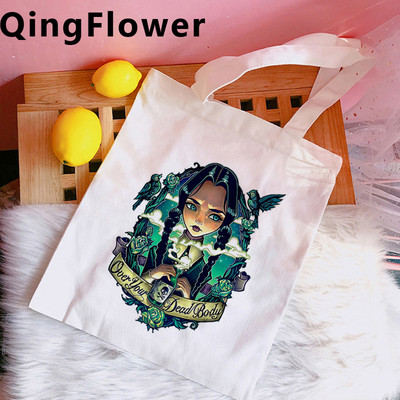 Streda Addams nákupná taška kabelka recyklačná taška bolso bolsa taška reciclaje tkané bolsas reutilizables boodschappentas cabas