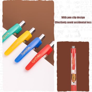 4Pcs Deli SA123 Harry Potter Quick Work Press Student Neutral Pen 0,5 mm Гел химикалки Пълна игла Черно мастило Консумативи Училищен офис