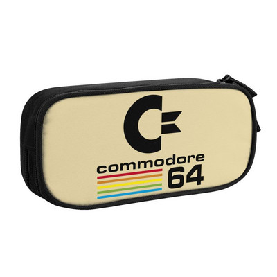 Μολυβοθήκη Kawaii Commodore 64 για κορίτσια Αγόρια Μεγάλη αποθήκευση C64 Amiga Σχολική τσάντα μολυβιών υπολογιστή