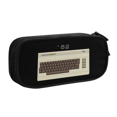 Μολυβοθήκη Kawaii Commodore 64 για κορίτσια Αγόρια Μεγάλη αποθήκευση C64 Amiga Σχολική τσάντα μολυβιών υπολογιστή