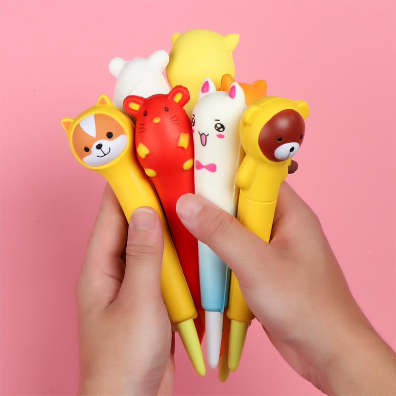 Cartoon Signature pigistatavad vahtpliiatsid Stressi leevendavad geelpliiatsid kooli kontoritarbed kirjutustarbed