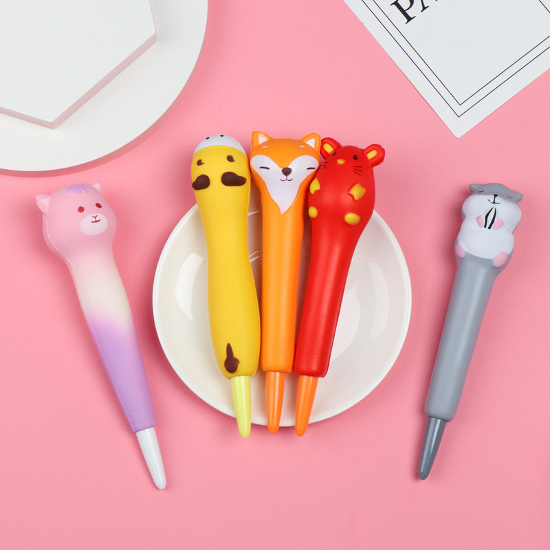 Cartoon Signature pigistatavad vahtpliiatsid Stressi leevendavad geelpliiatsid kooli kontoritarbed kirjutustarbed