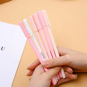 6 kom/lot Morandi 0,5 mm gel olovke s crnom tintom Kawaii Simple Boligrafos za djecu Darovi Školski uredski pribor Pribor