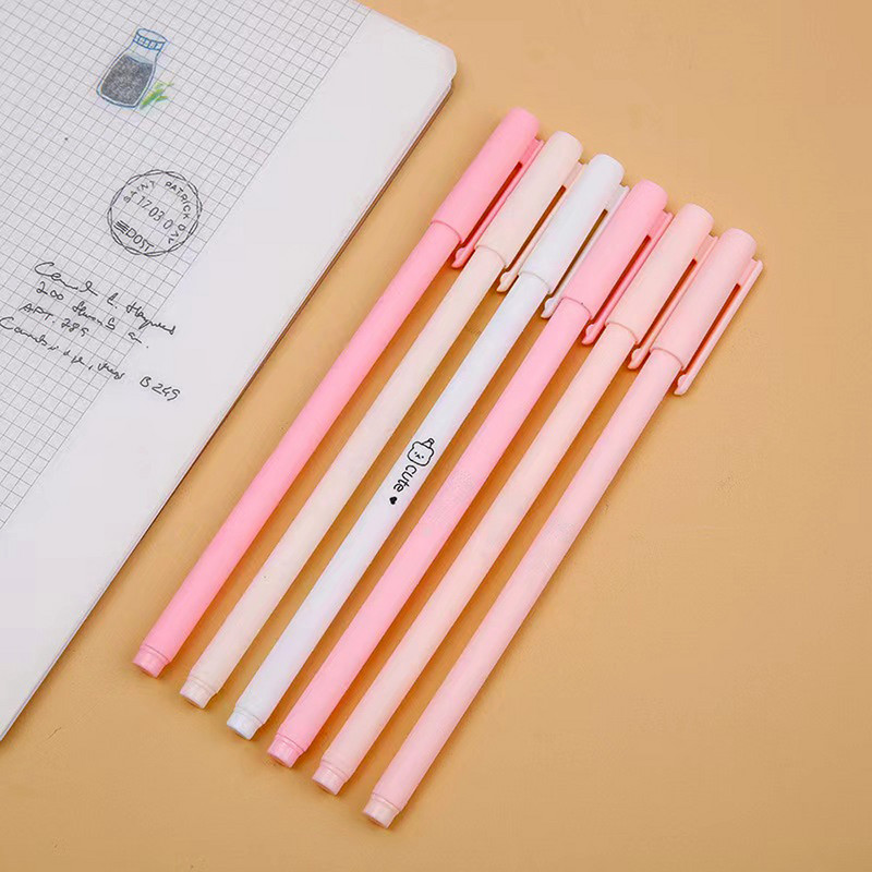 6 kom/lot Morandi 0,5 mm gel olovke s crnom tintom Kawaii Simple Boligrafos za djecu Darovi Školski uredski pribor Pribor