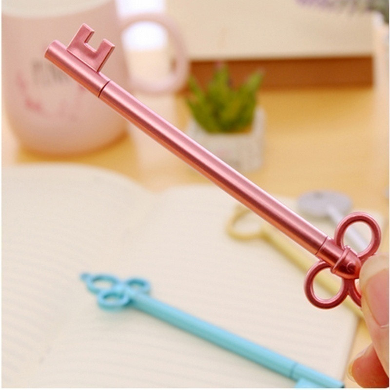 6Pcs/lot Ključevi Dizajn gel olovke Set Kawaii dopisnice Olovke Canetas Materijal Escolar Uredski školski pribor Dopisnice Pokloni
