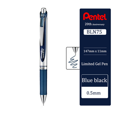 Japan Pentel Gel Pen BLN75 Stilo cu apă presă netedă și cu uscare rapidă pentru studenți cu rechizite școlare de 0,5 mm Papetarie 20 de culori