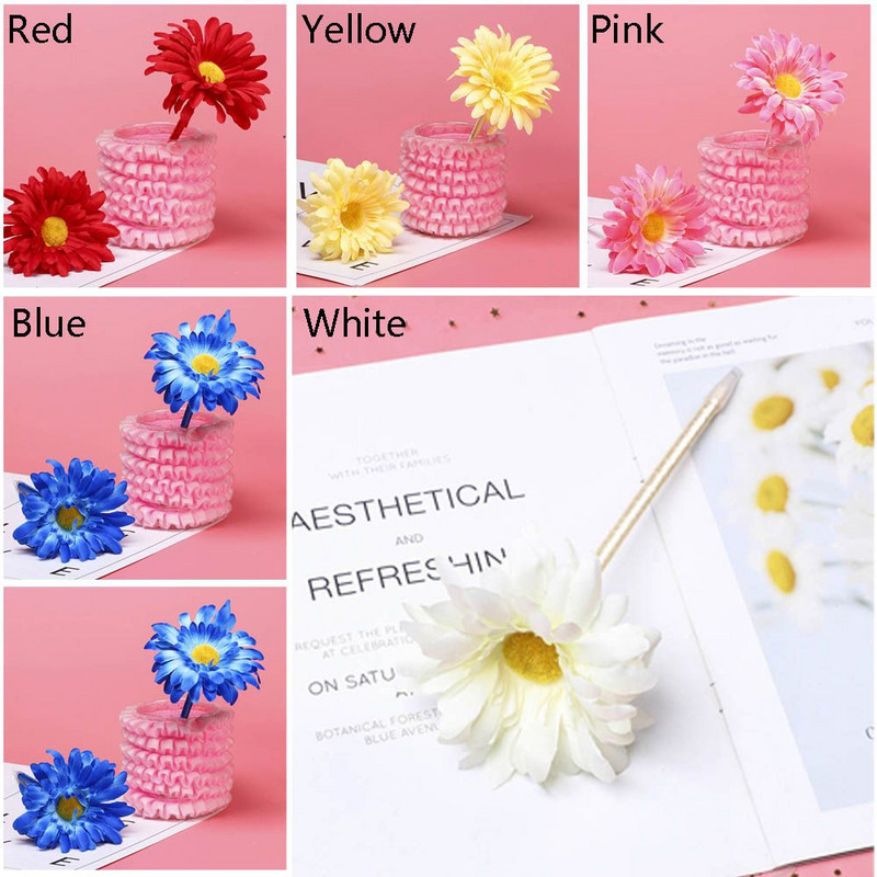 Pixuri cu bilă cu flori de trandafir Plant de simulare Pix pentru floarea soarelui Pix cadou pentru Ziua Îndrăgostiților Pix pentru biroul pentru școală, pix pentru studenți