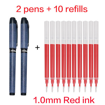 Stilo cu gel de 1,0/0,7/0,5 mm, de mare capacitate, negru, albastru, roșu, reînlocubil, stilou de reîncărcare cu cerneală, cerneală gel pentru scris, stilou neutru pentru birou/școală.