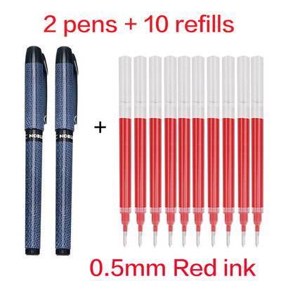 Stilo cu gel de 1,0/0,7/0,5 mm, de mare capacitate, negru, albastru, roșu, reînlocubil, stilou de reîncărcare cu cerneală, cerneală gel pentru scris, stilou neutru pentru birou/școală.
