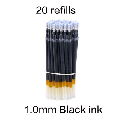 Stilo cu gel de 1,0/0,7/0,5 mm, de mare capacitate, negru, albastru, roșu, reînlocubil, stilou de reîncărcare cu cerneală, cerneală gel pentru scris, stilou neutru pentru birou/școală.